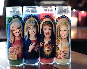 Golden Girls Prayer Candles / Set of 4 / Dorothy, Rose, Sophia and Blanche