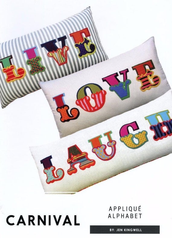 carnival applique alphabet letters a z jen kingwell designs carnival applique design