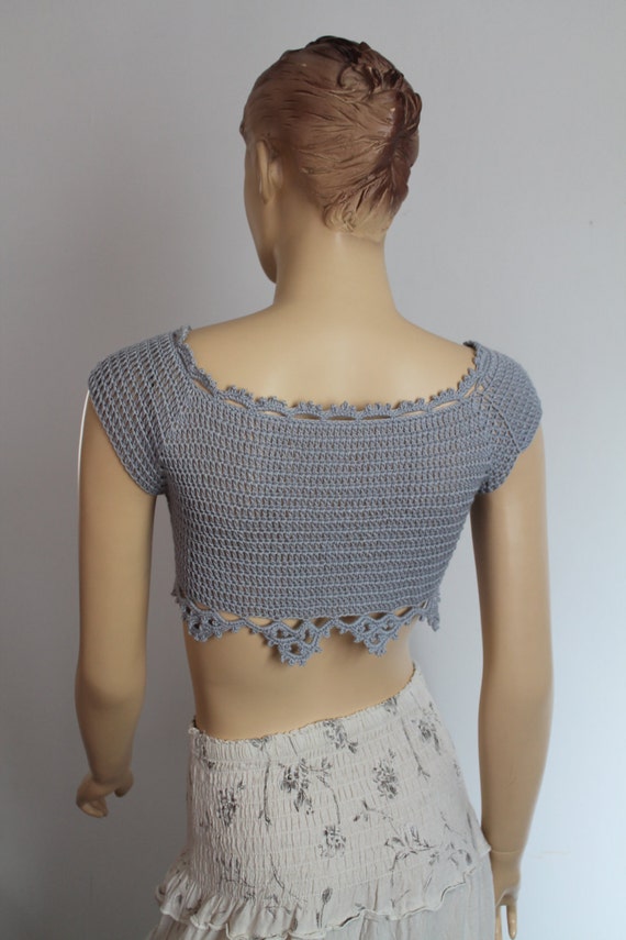 crochet cropped tank top