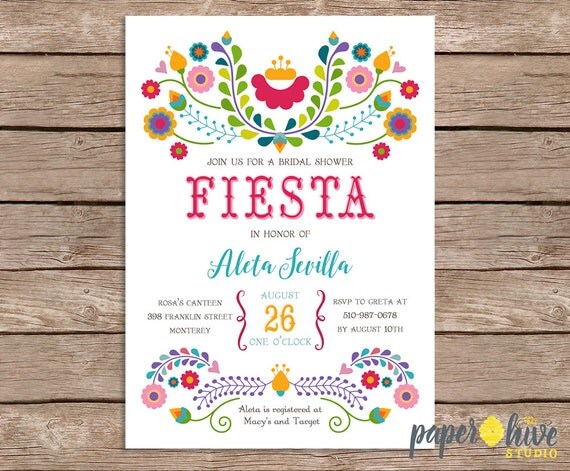 Mexican Fiesta Wedding Shower Invitations 9