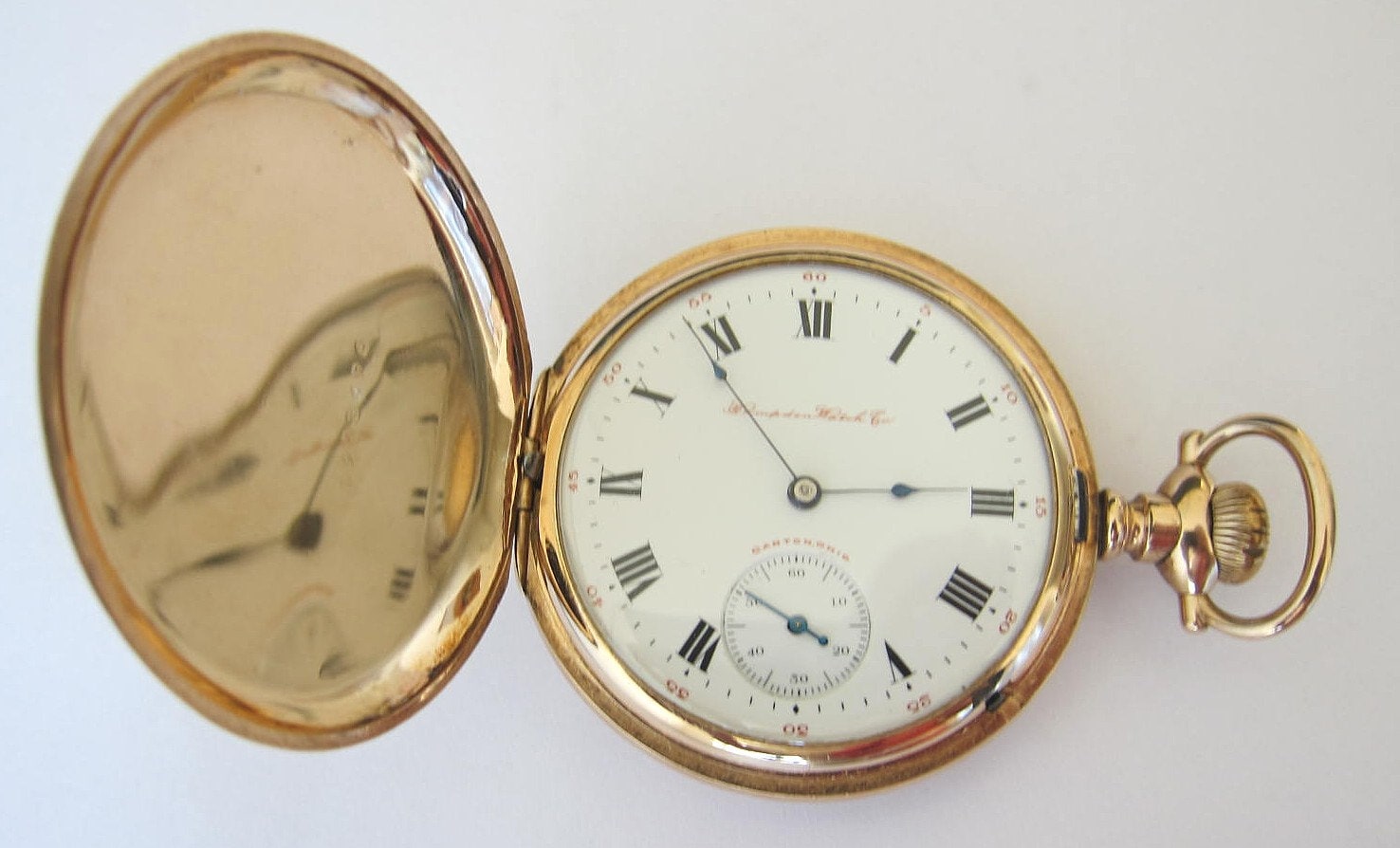Antique 14K Goldfilled Hampden Pocket Watch S 1617J by utamaro
