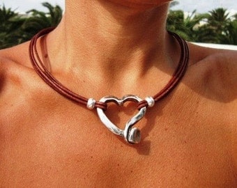Heart necklace, heart jewelry, heart Pendant, silver pendants, bead necklaces, sterling silver necklaces, jewelry sets