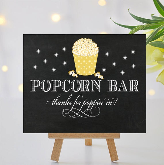 printable pictures 8x10 Thanks Poppin Signage Printable Bar Sign Fancy Popcorn for