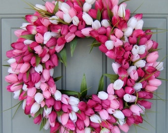 Tulip Wreath - Spring Wreath - Spring Tulip Wreath