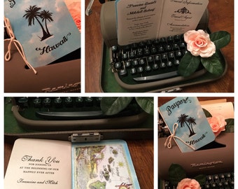 Passport to Hawaii Invitation - Passport Invitation - Tropical Island Passport -- Destination Wedding