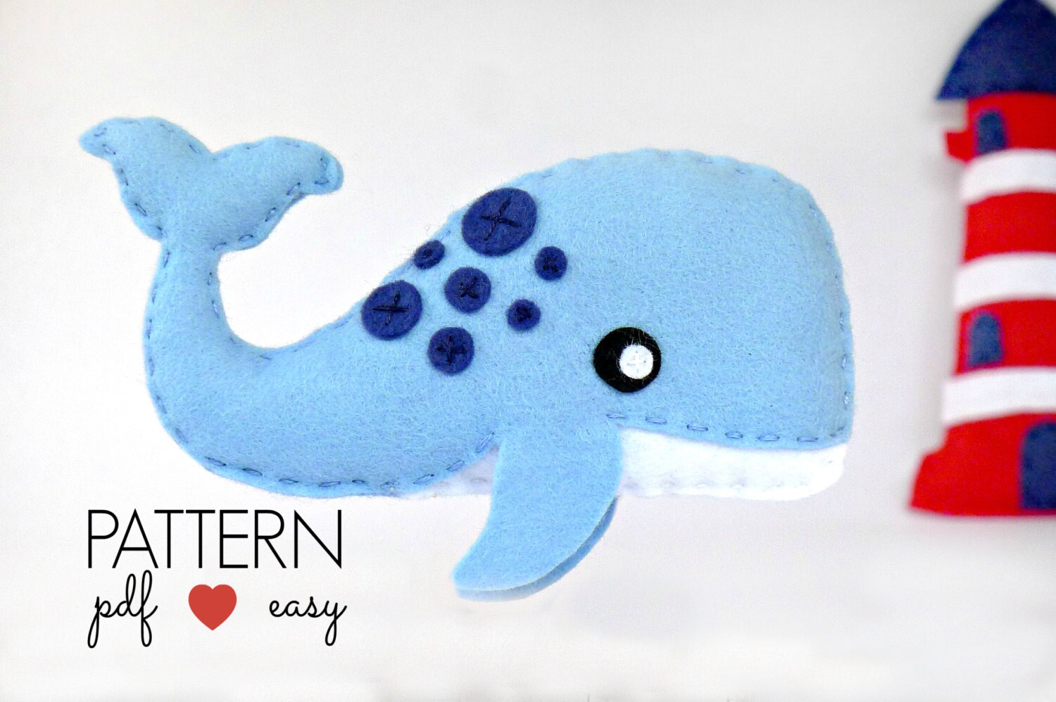 easy whale sewing pattern