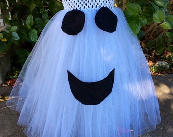Ghost tutu dress, ghost dress, tutu dress, halloween tutu dress, halloween costume, halloween tutu, spooky ghost, girls dress, toddler dress