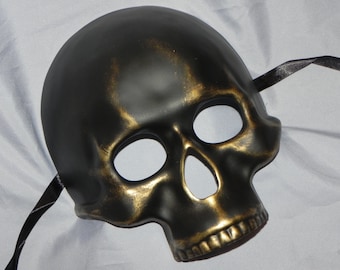Antique Gold Skeleton Mask - Halloween Mask