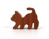 wooden toy cat