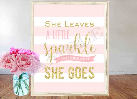 She leaves a little sparkle wherever she goes Wall Art