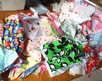 Fabric Scrap Bag Miscellaneous Designers - HALF pound all sizes - Michael Miller - Robert Kaufman - Riley Blake