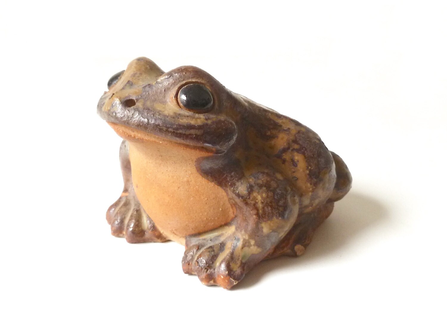 Vintage Ceramic Garden Toad Naturalistic Frog Decor