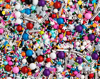 GLAM ROCK Twinkle Sprinkle Medley, Black and Rainbow, Black and Silver, Rainbow Sprinkles