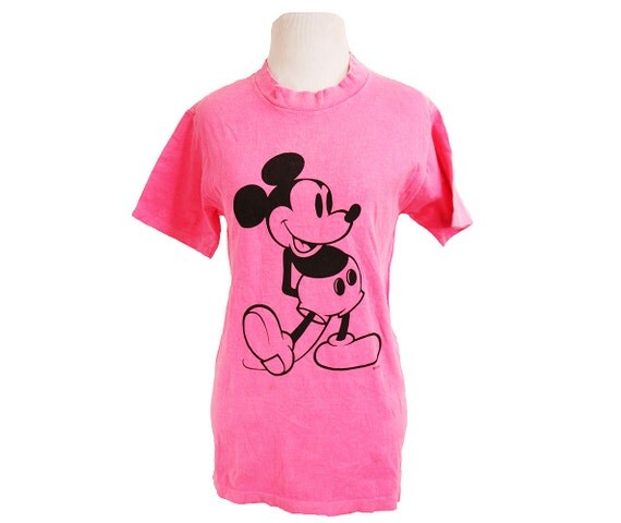 Pink Mickey Mouse T-shirt Size Small
