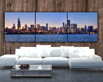 Chicago Skyline Wall Art chicago skyline | etsy Chicago Skyline Wall Art chicago skyline | etsy