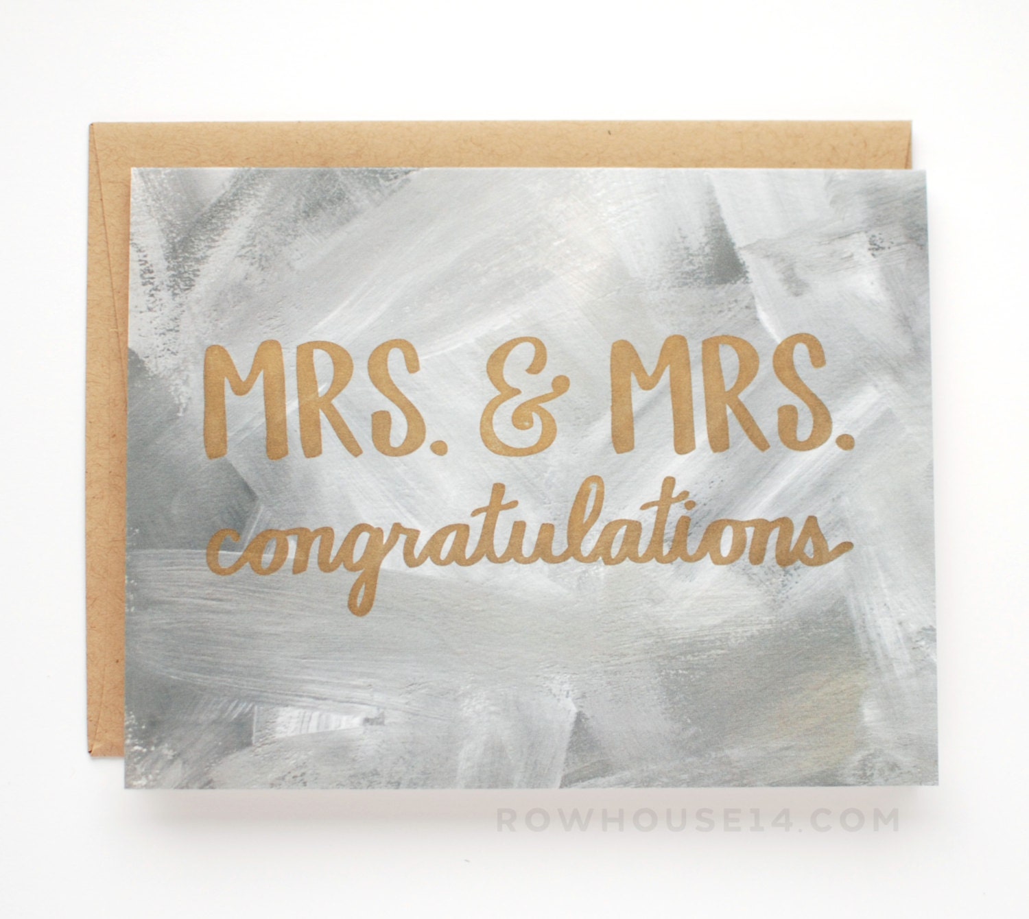 Lesbian Wedding Card Mrs And Mrs Congratulations Card