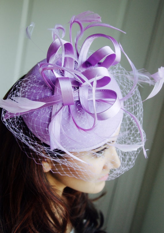 Lilac Fascinator Juliet Purple Lilac Round Felt