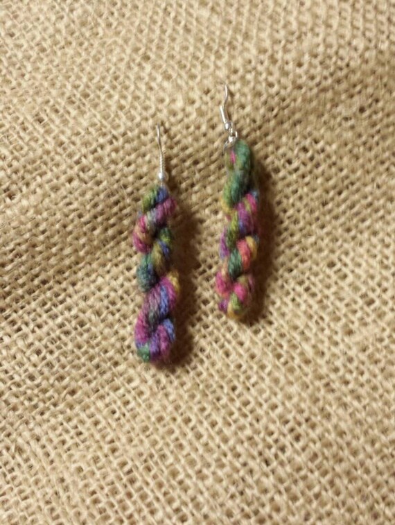Yarn Skein Earrings Knitter Earrings Gift for Her