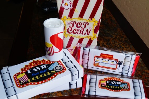 Feature Of Mike And Ike Candy Crossword Movie Night candy bar wrapper Movie night gift set Movie