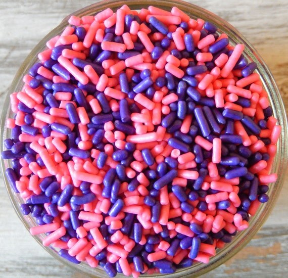 Sprinkles 6 oz Purple and Pink Jimmies Mix For Cupcakes