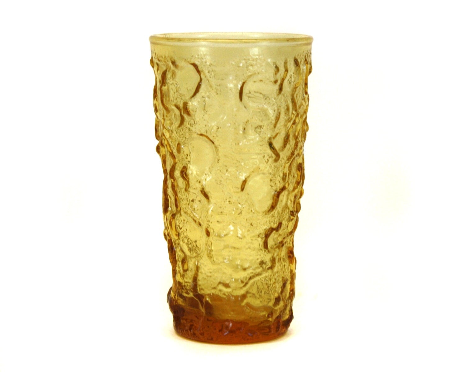 Vintage Amber Drinking Glass Wlava Looking Texture E2048 4519