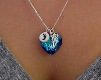 Miscarry Gift - Miscarry Necklace - Miscarry Jewelry Miscarrige Jewelry -Miscarriage Gift - Miscarry Gift- Baby Footprint Necklace - Angel