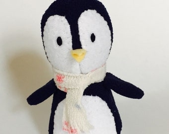 penguin stuffed animal with scarf