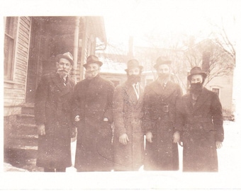 Vintage Photo Gentlemen with Fake Beards Old Photograph Paper Ephemera Snapshot Photo Collectibles