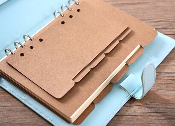 kraft dividers a5 index a6 planner by dokkipaper on etsy kraft dividers a5 index a6 planner by dokkipaper on etsy