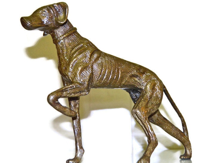 brass greyhound figurine