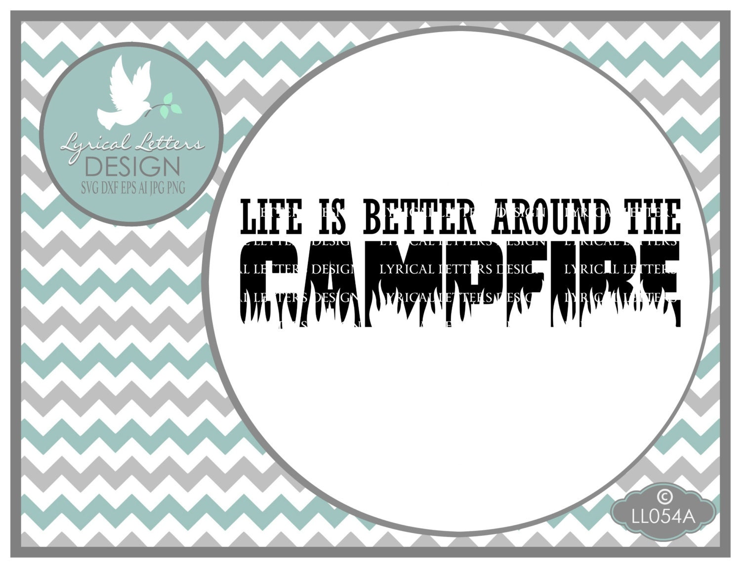 Download Life is better around the campfire LL054 A SVG Vector