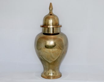 Large Heavy Brass Ginger Jar, Urn