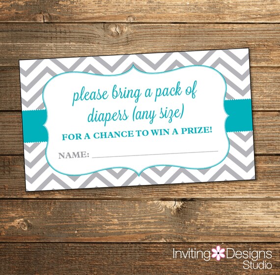 items similar to diaper raffle ticket diaper raffle card boy baby