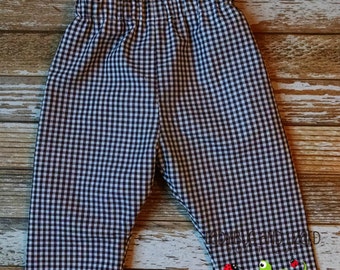 Infant Boy's Lined Gingham Pants Size NB-18M