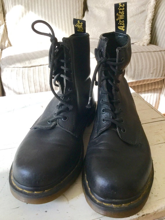 Doc Martens black soft leather boots