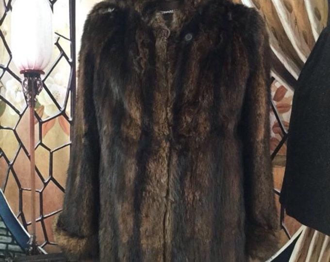 Vintage Soft Brown Fur Coat, Luxurious Fur Teddy Bear, Shoulder Repair Fur. Scrap Fur. Teddy Bear Fur.