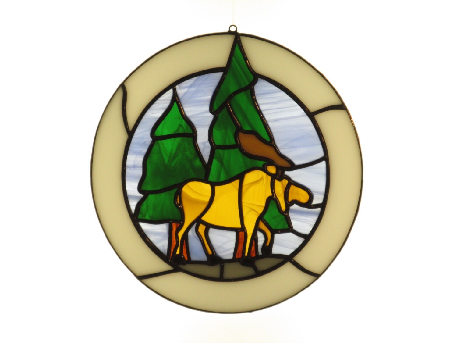 Stained Glass Moose Suncatcher Price Includes Shipping