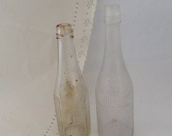 Vintage Bottles - Curtice Brothers - old ketchup bottles - candleholders - rustic wedding - collectible - old glass - Hawaiian Antique