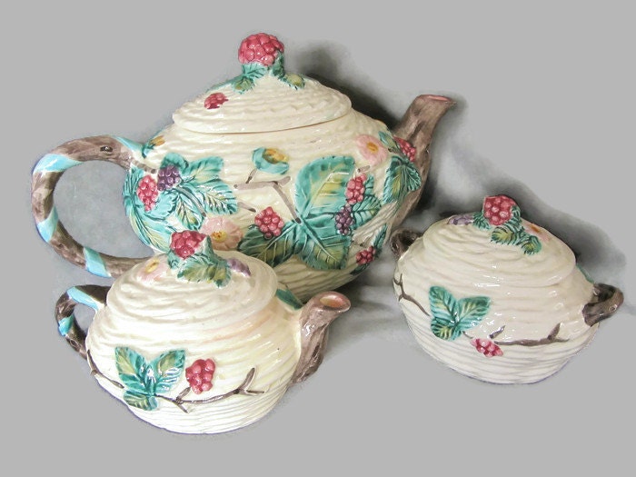 The Haldon Group 1988 Tea Set Berries Design with Teapot