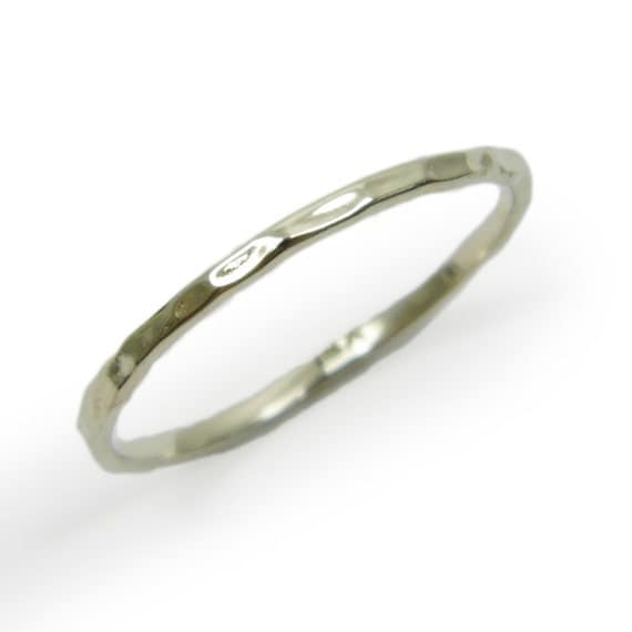 34k white gold thin 34.34 mm wedding band. matte wedding