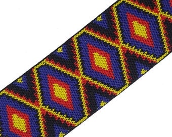 Geometric Aztec Tribal Rubber Elastic Ribbon Trim 2 Yards