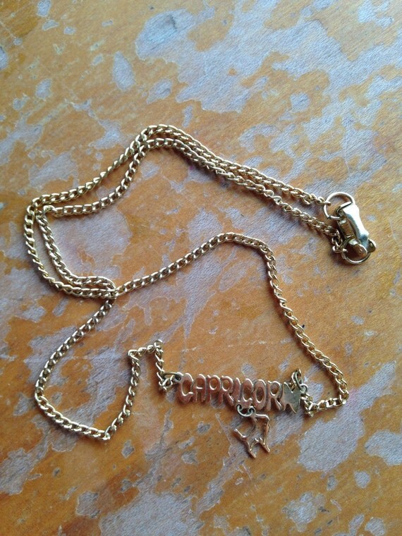 vintage metal goldtone zodiac astrology capricorn goat vintage metal goldtone zodiac astrology capricorn goat