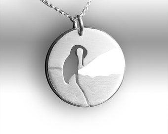 Crane Pendant, Bird Pendant, Silver Jewelry, Silver Jewellery, Silver Pendant, Bird Jewelry.