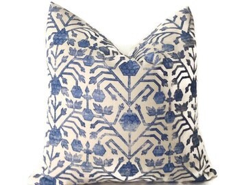 Zak and Fox Pillow Khotan in Cobalt, Bohemian Pillow, Blue Pillow, Geometric Designer Pillow, Decorative Throw Pillow Cover