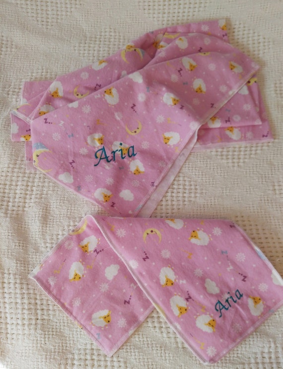 Personalized Baby Girl Receiving Blanket and Nursing Cover