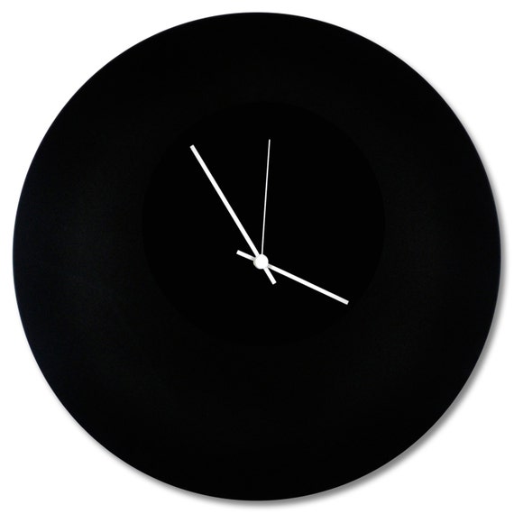 Blackout Circle Clock Contemporary Metal Wall Clocks