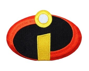 Disney Incredibles Superhero Costume Logo Patch Craft Apparel Iron-On Applique