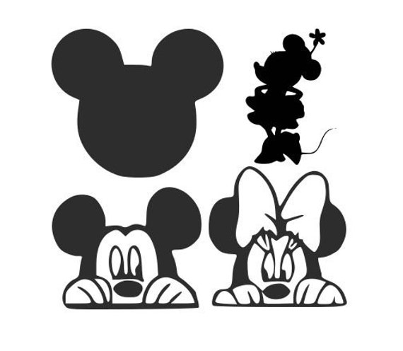 Download Mickey and Mini Mouse SVGs for Silhouette and Cricut