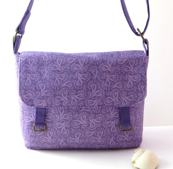 Purple messenger bag purple crossbody bag small purple