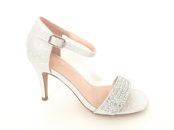 tie up rhinestone heels